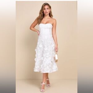 Lulus white floral dress